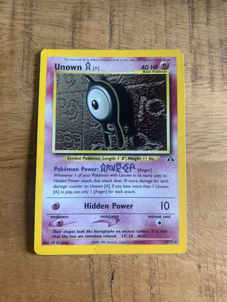 Unown A 14, Ophalen of Verzenden, Gebruikt
