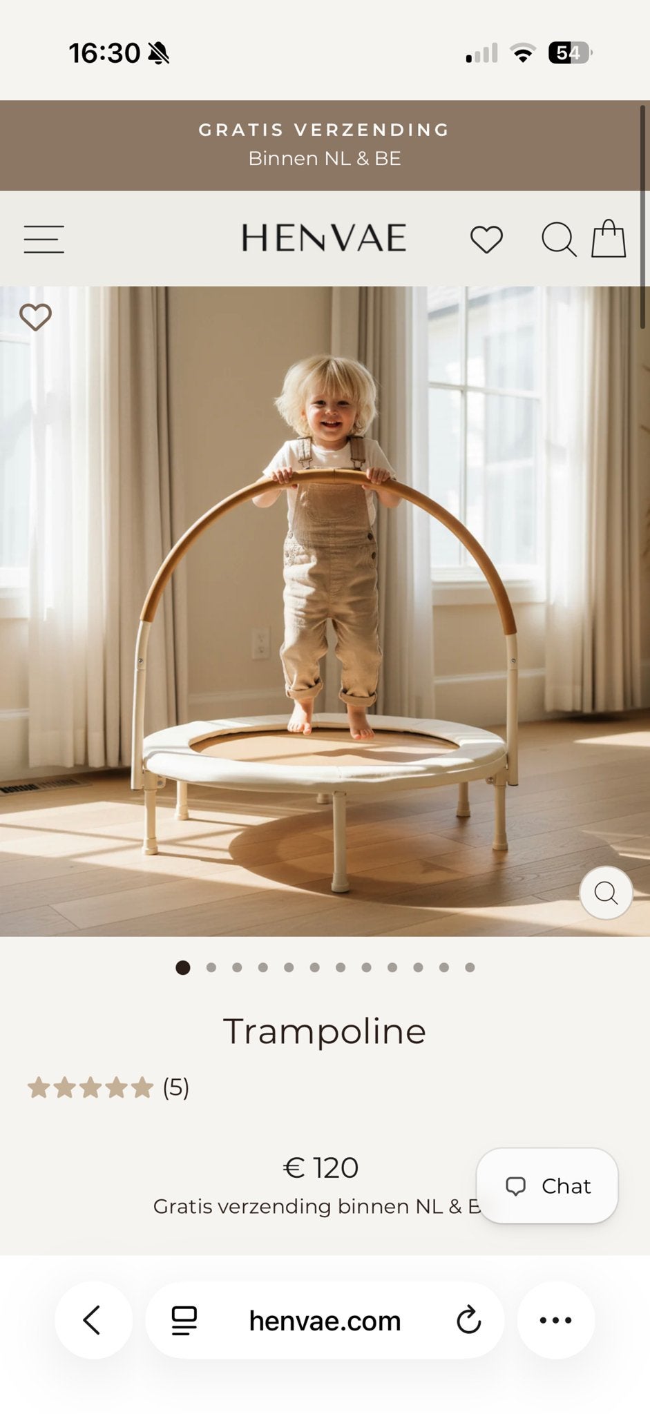 HENVÄE Trampoline, Kinderen en Baby's, Speelgoed | Buiten | Trampolines, Ophalen, Gebruikt