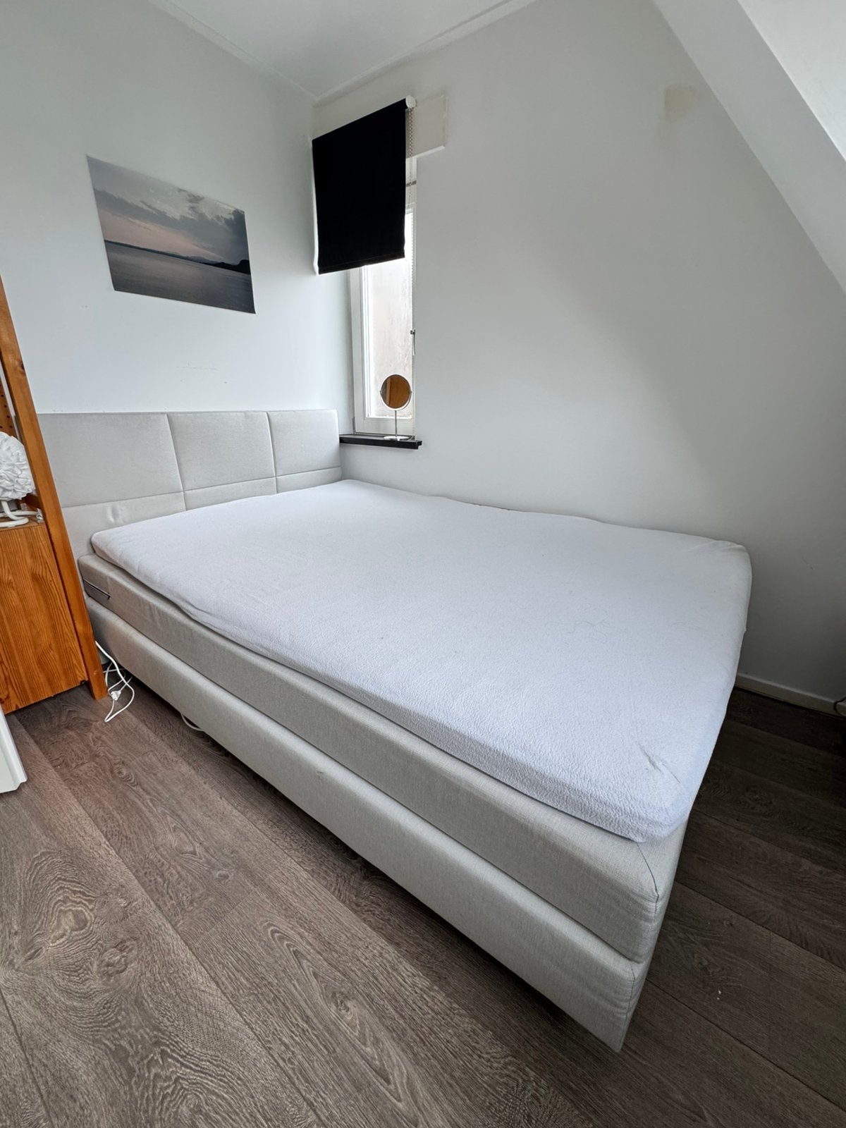 Boxspring 140x200, Tweepersoons, Zo goed als nieuw, 140 cm, Ophalen of Verzenden