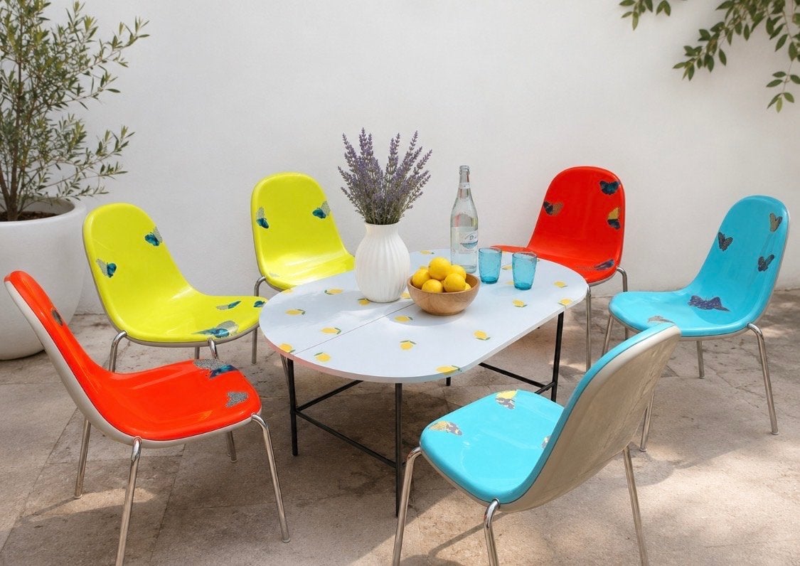 Karim Rashid Origins 'Magic' Stoelen - vintage  Serie, Ophalen, Kunststof, Gebruikt, Overige kleuren