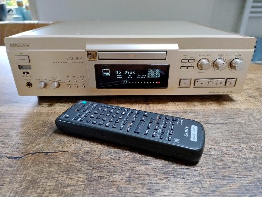 Sony MDS-JA50ES MiniDisc Deck – Topklasse – Mint condition, Ophalen of Verzenden, Minidisc-speler