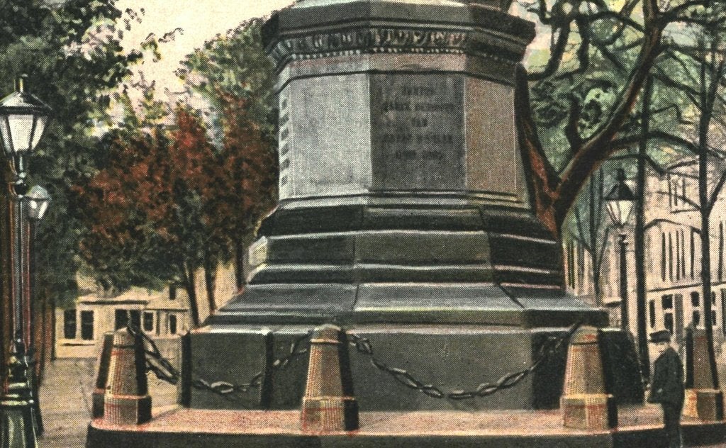 940671	s Gravenhage	Monument 1910	Gelopen, Ophalen of Verzenden, Voor 1920, Gelopen, Zuid-Holland