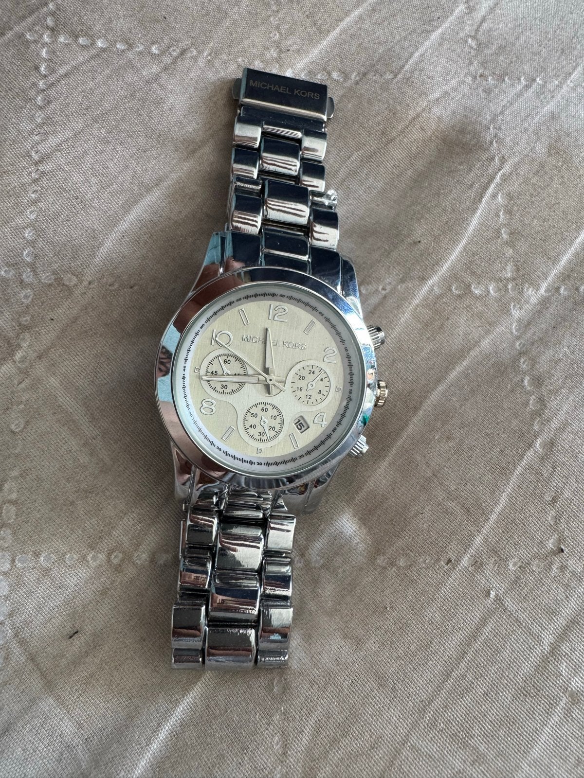 Michael Kors Polshorloge - Zilverkleurig met Chronograaf, Staal, Staal, Polshorloge, Nieuw