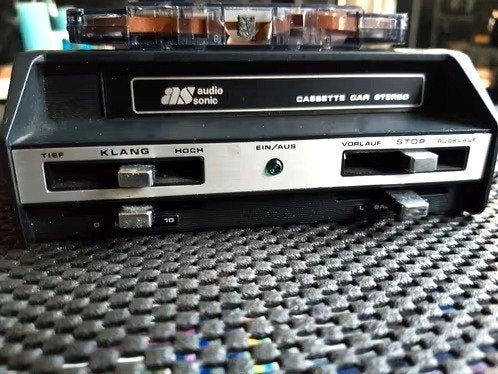 vintage klassieke Audio Sonic auto cassettespeler jaren80, Auto diversen, Ophalen of Verzenden, Gebruikt