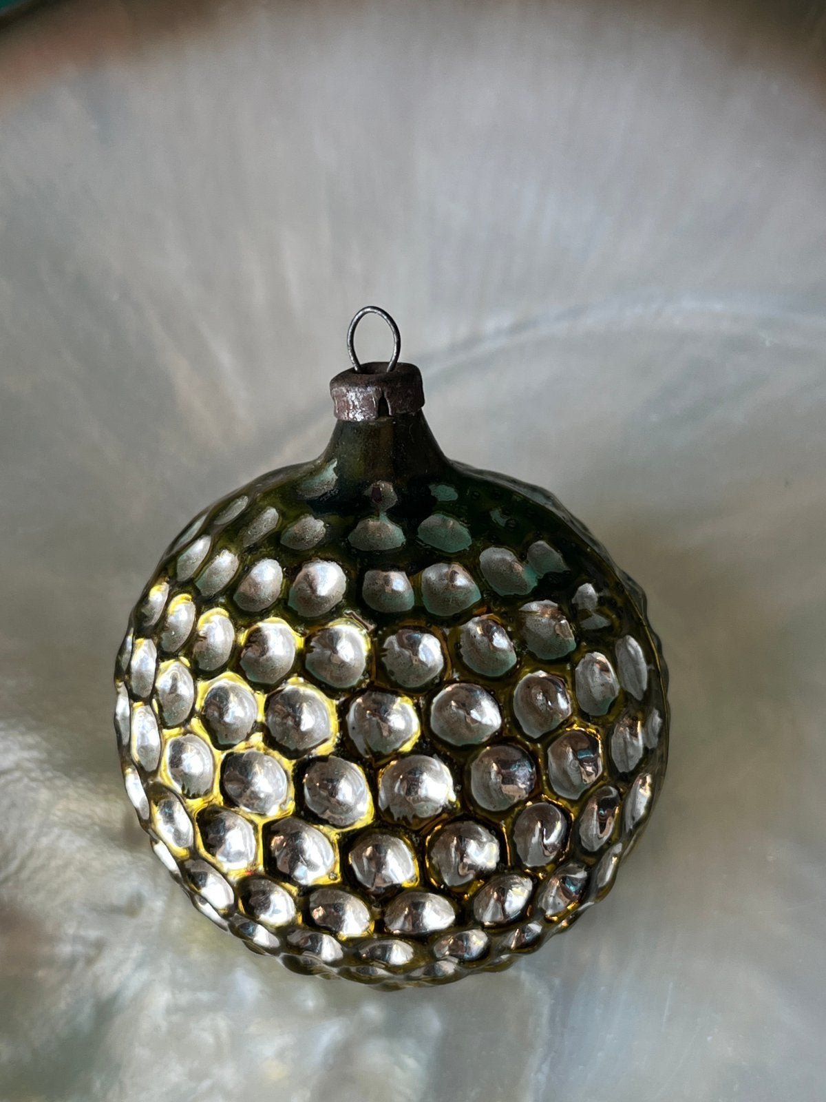 Oude glazen kerstbal (nr 33), Diversen, Gebruikt, ., Ophalen of Verzenden, .