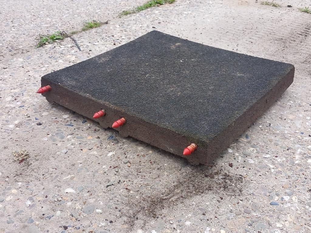 208 Rubber tegels 50x50x7,5, Tuin en Terras, Tegels en Klinkers, Ophalen, Gebruikt, -, -