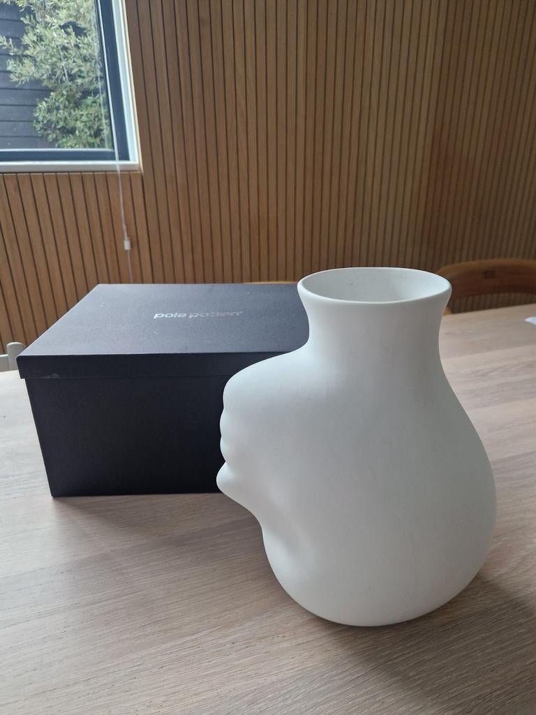Pols Potten vaas hoofd, Ophalen, Wit, Aardewerk of Porselein, Minder dan 50 cm