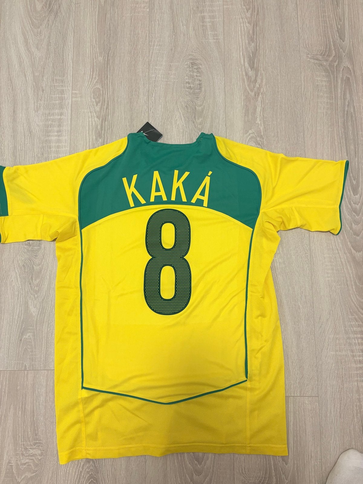 Retro Kaka Brazilië large nike 90 Ronaldo adriano Ronaldinho, Maat 52/54 (L), Geel, Nieuw, Ophalen of Verzenden