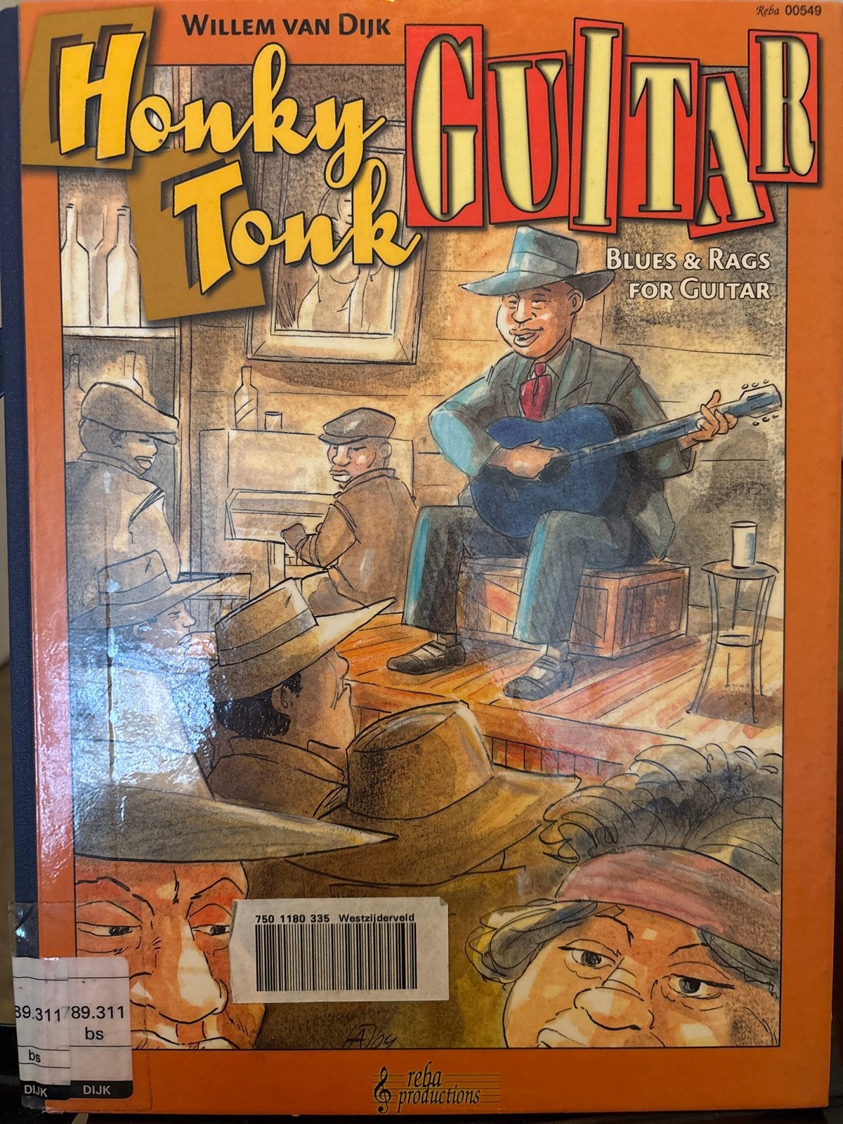 Honky Tonk Guitar: Blues & Rags voor Gitaar (Willem van Dijk, Muziek en Instrumenten, Bladmuziek, Les of Cursus, Ophalen of Verzenden