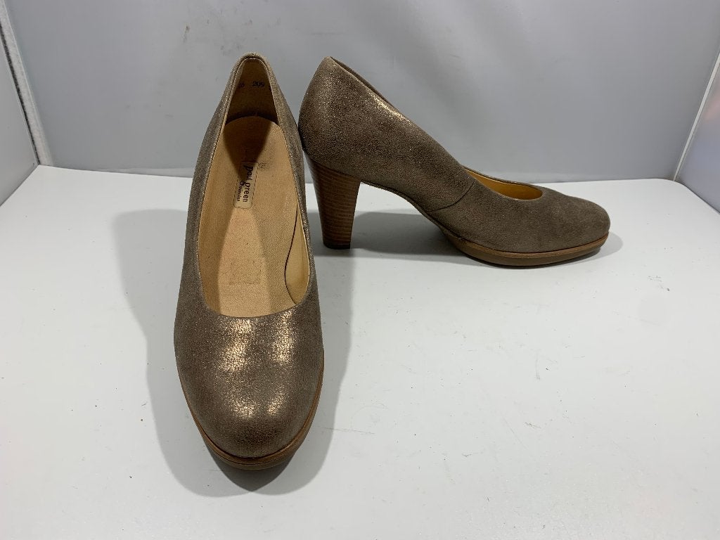 Paul green, maat 37.5 Elegante zilveren klassieke pumps, Overige kleuren, Verzenden, Zo goed als nieuw, Paul Green