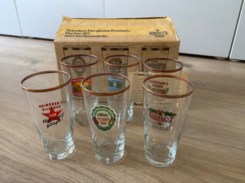 Unieke Heineken glazen, Ophalen of Verzenden, Nieuw, Glas of Glazen, Heineken