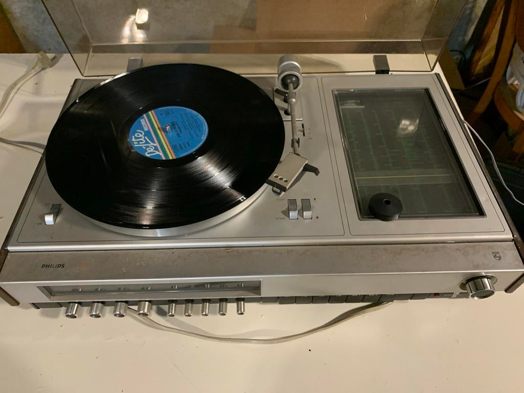 Vintage Philips Platenspeler met Radio, Ophalen, Gebruikt, Platenspeler, Philips