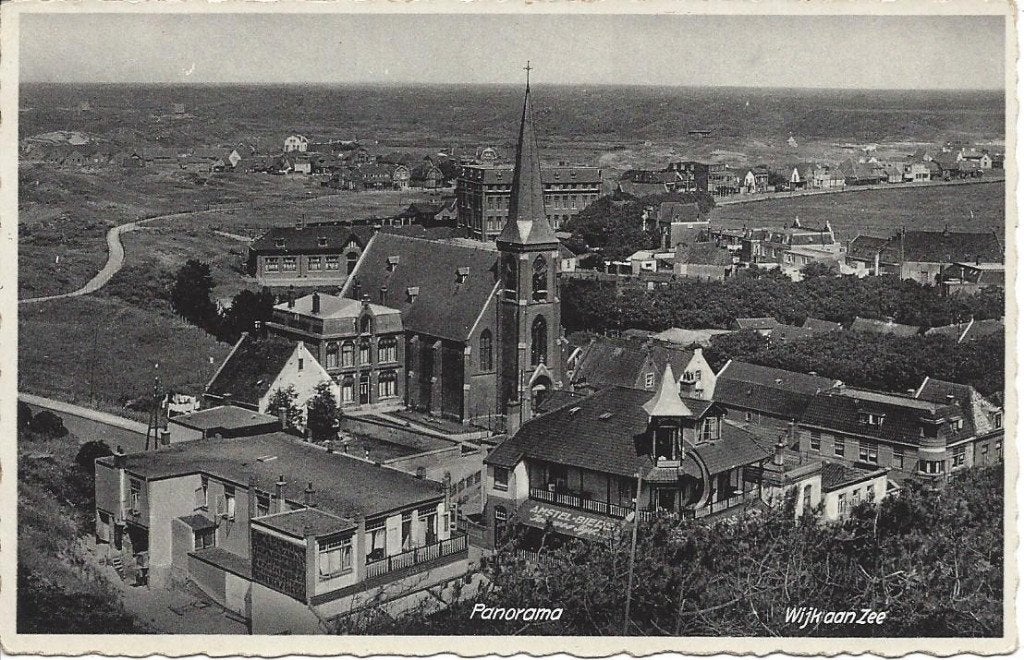 Wijk aan Zee (N.H.) Panorama, gelopen 1938, Ophalen of Verzenden, 1920 tot 1940, Gelopen, Noord-Holland