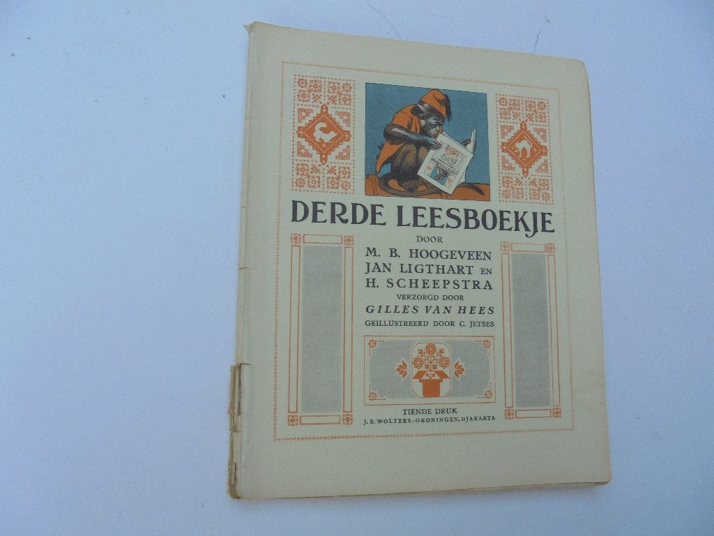 1951 Derde leesboekje Hoogeveen Jan Lighthart Scheepstra, Boeken, Ophalen of Verzenden, Gelezen, Overige niveaus, Nederlands