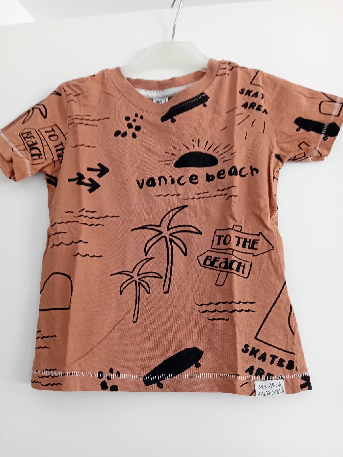 T-shirt strandthema Zeeman maat 98-104 katoen, Zeeman, Ophalen of Verzenden, Zo goed als nieuw, Shirt of Longsleeve