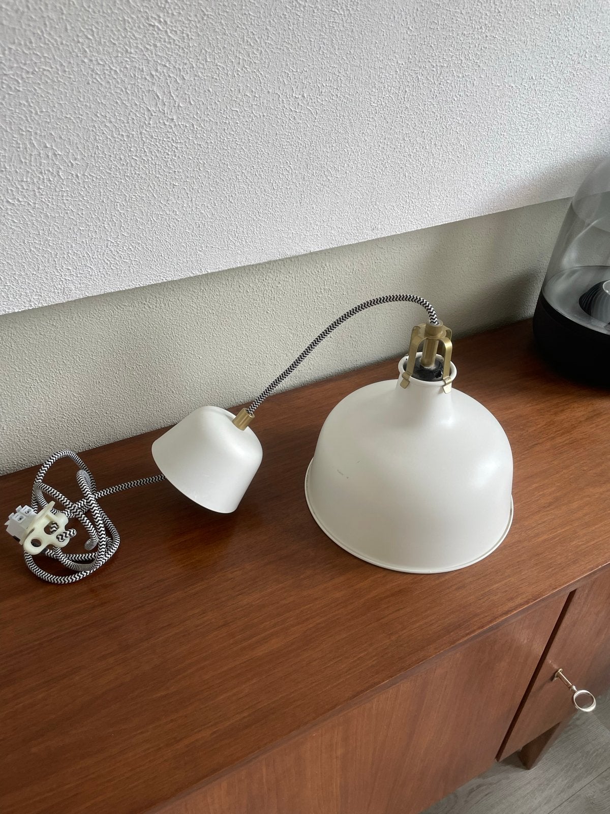 IKEA Ranarp lampenkap wit - 22cm diameter, Ophalen of Verzenden, Gebruikt, Metaal, E27 (groot)