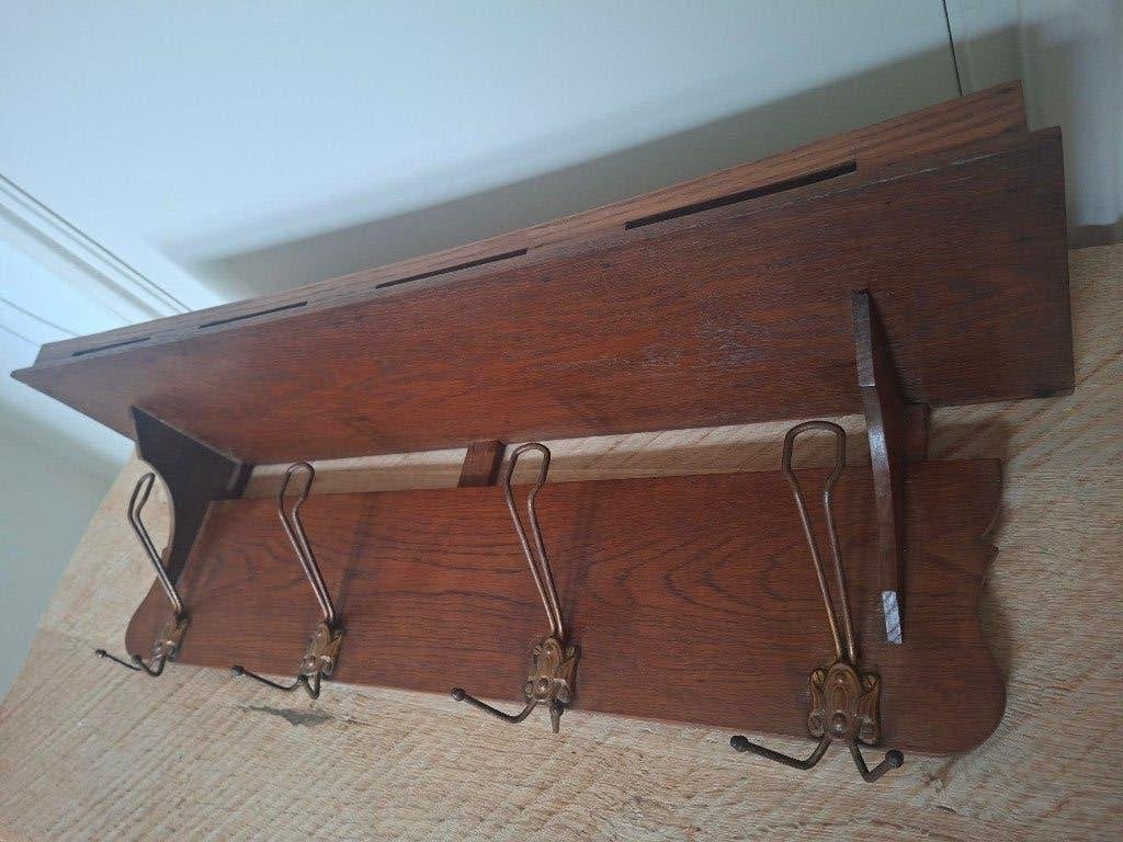 vintage kapstok jugendstil art nouveau design., Wandkapstok, Gebruikt, Ophalen of Verzenden, Minder dan 100 cm