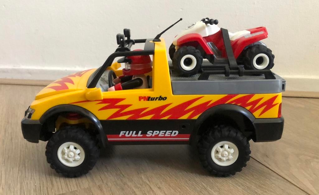 Playmobil 4228: pick up met quad, Kinderen en Baby's, Speelgoed | Playmobil, Ophalen of Verzenden, Zo goed als nieuw