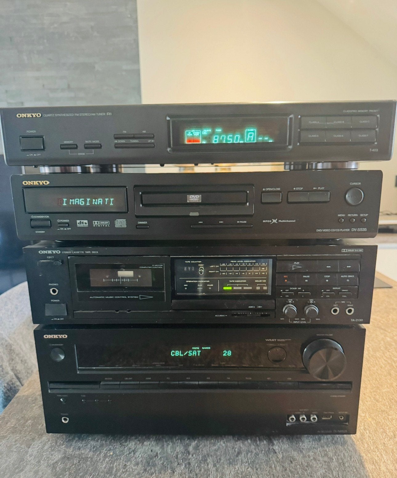 ONKYO set in zeer nette staat., Overige merken, Zo goed als nieuw, Tuner of Radio, Losse componenten