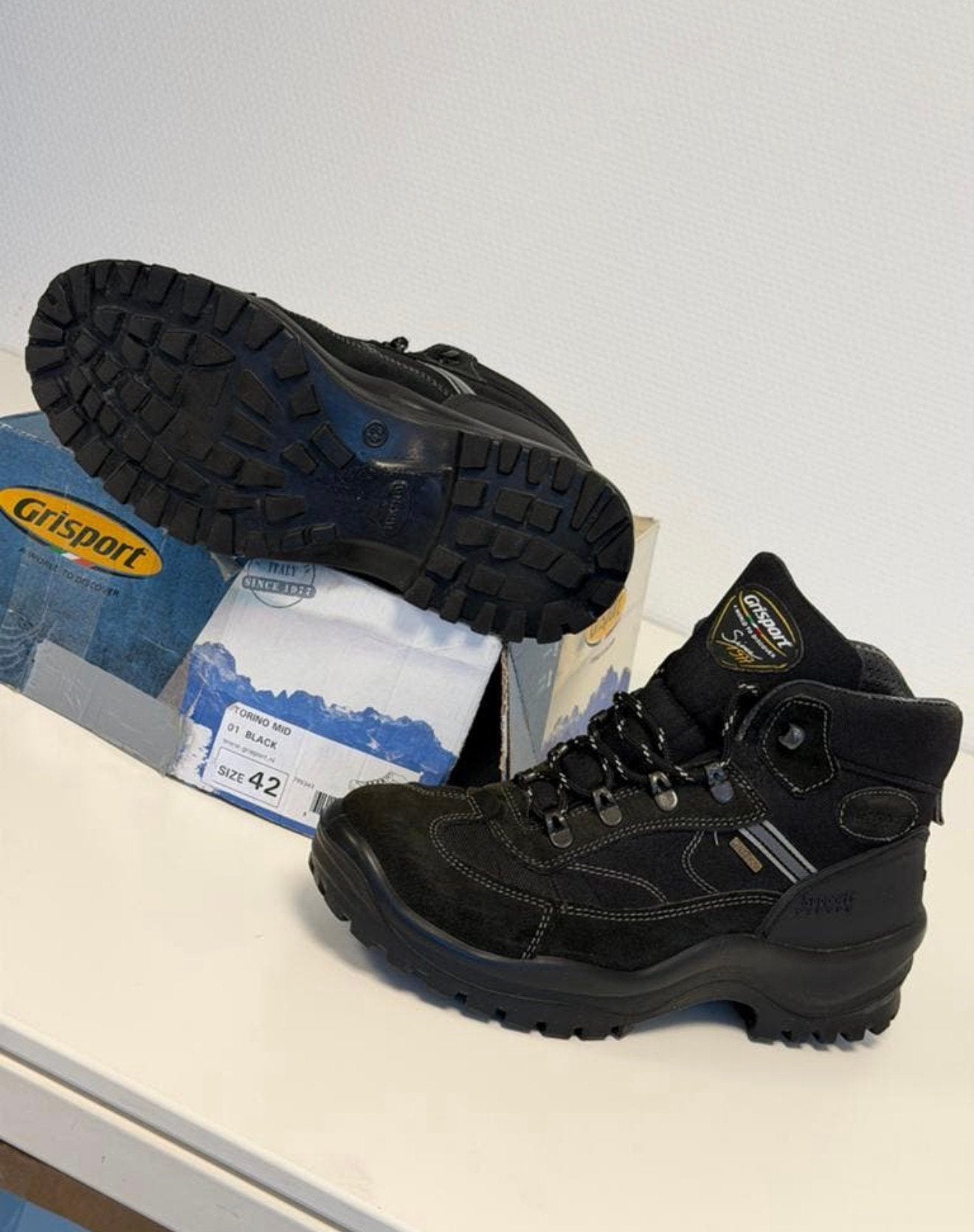 Grisport Torino Mid 01 Wandelschoenen Zwart Maat 42 Nieuw, Schoenen, Nieuw, Ophalen of Verzenden, H