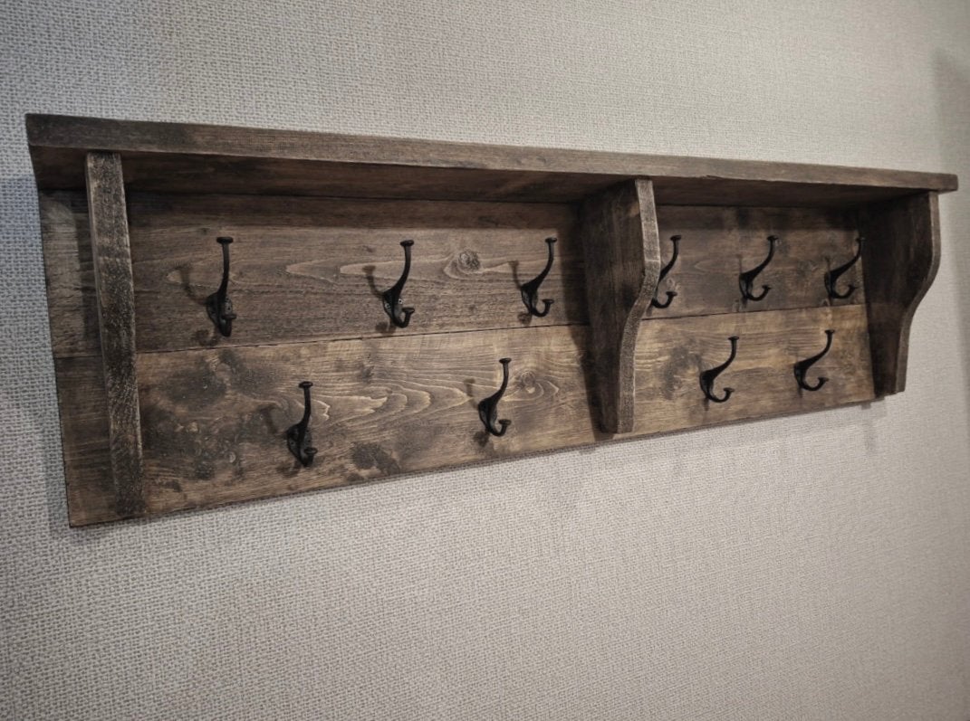 ~Stoer Sober Landelijk Houten Wandrek/Kapstok/Regaal~, Ophalen of Verzenden, Nieuw