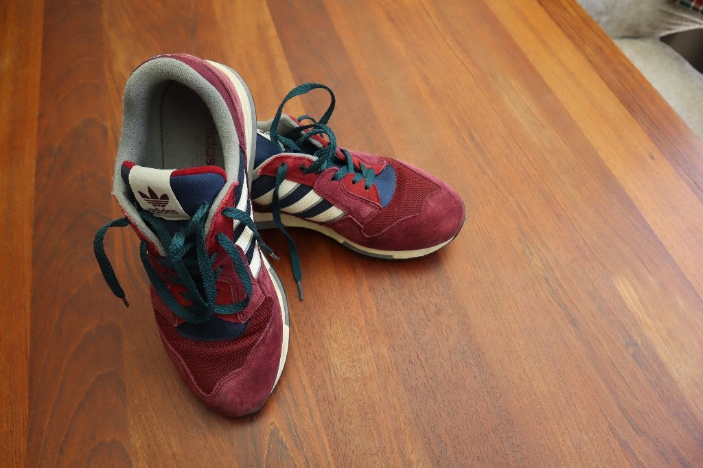 Heren Adidas bordeaux suède maat 10 44,5 28,5 cm izgst, Overige kleuren, Ophalen of Verzenden, Sneakers of Gympen, Adidas