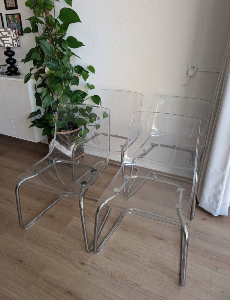 4 eetkamerstoelen (IKEA Tobias), Ophalen, Overige kleuren, Vier, Kunststof