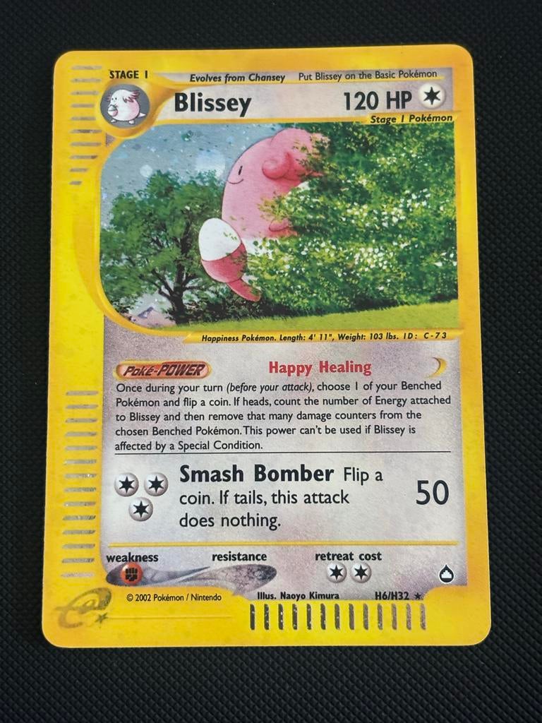 Pokémon Blissey H6/H32 Holo Rare Kaart, Ophalen of Verzenden, Zo goed als nieuw, Losse kaart, Foil