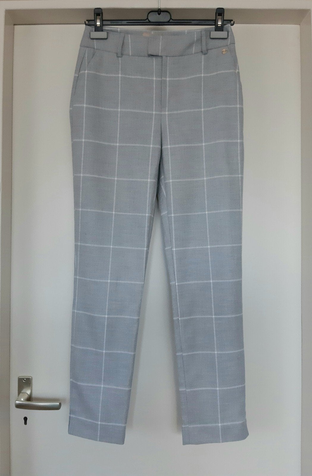 Josh V Perle zachte geruite broek - grijs/wit maat S., Kleding | Dames, JOSH V, Ophalen of Verzenden, Zo goed als nieuw, Maat 36 (S)