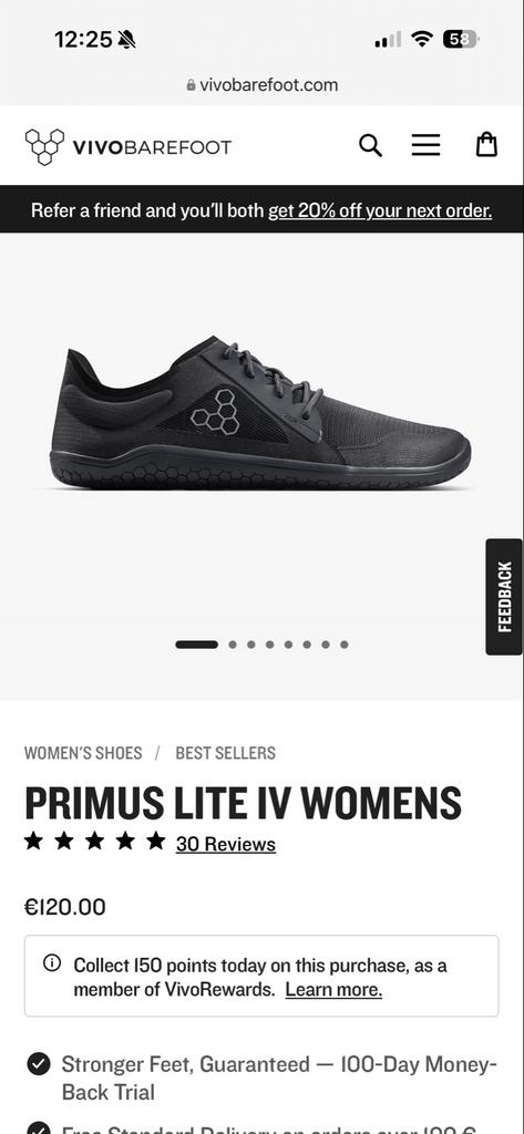 Vivobarefoot Primus Lite IV Womens - Maat 36, Ophalen of Verzenden, Gedragen, Zwart, Sportschoenen