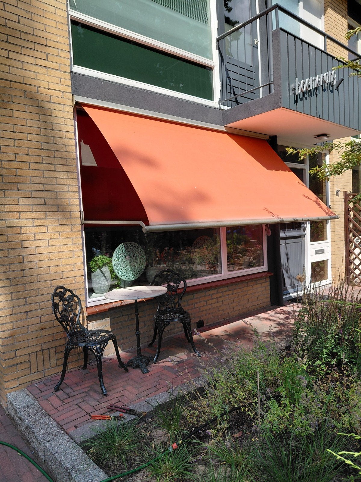 te koop., Tuin en Terras, Zonneschermen, Gebruikt, Ophalen of Verzenden, 250 cm tot 450 cm, Uitvalscherm