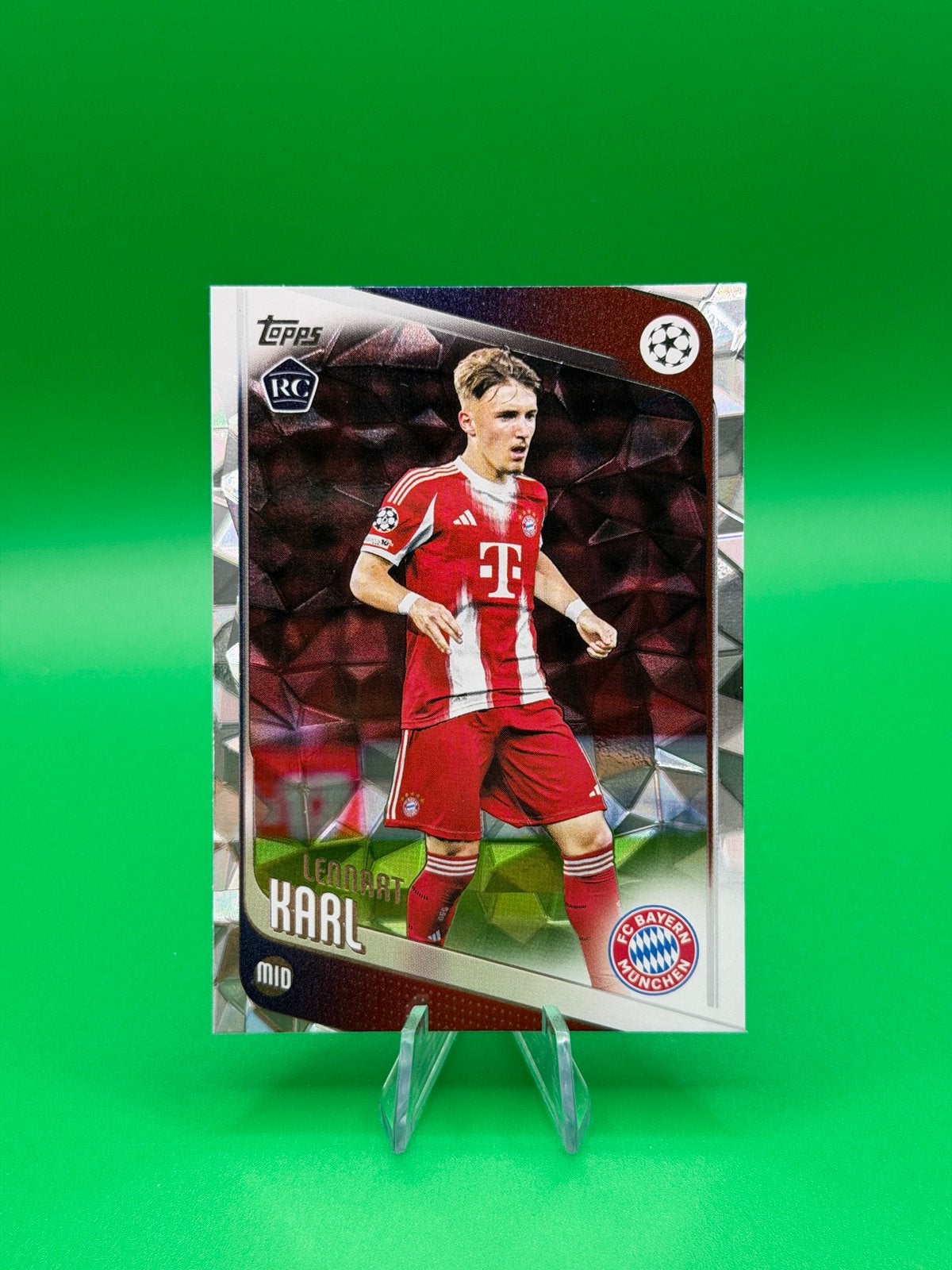 2025-26 Topps UCC Flagship Lennart Karl RC Bayern Munchen, Ophalen of Verzenden, Zo goed als nieuw, Buitenlandse clubs, Spelerskaart
