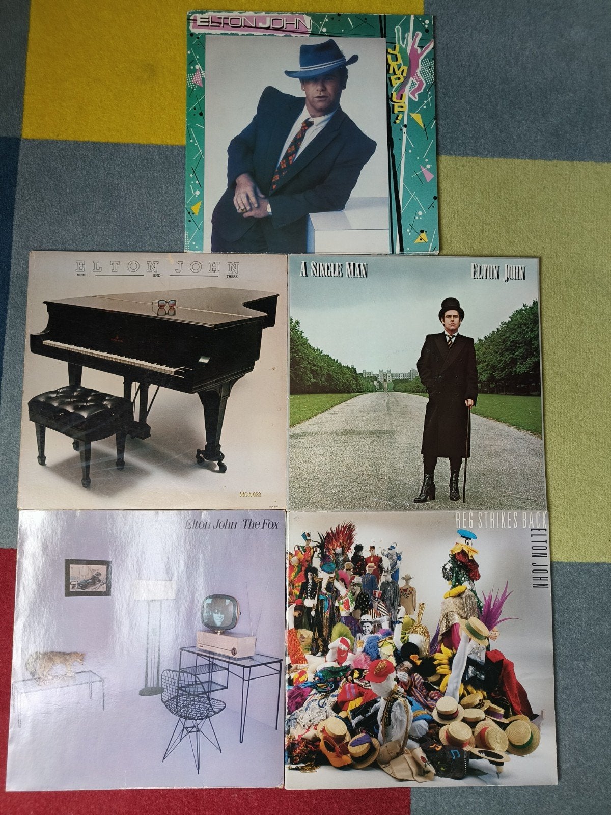 Elton John LP vinyl collectie 5 albums, LP, Gebruikt, Pop, Ophalen of Verzenden
