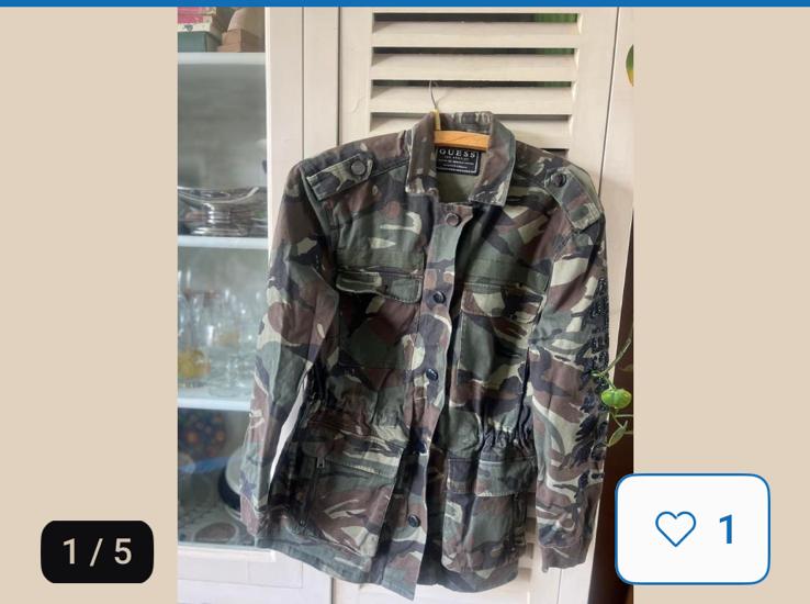 Camouflage jasje vsn Guess, Ophalen of Verzenden, Zo goed als nieuw, Maat 34 (XS) of kleiner, Groen