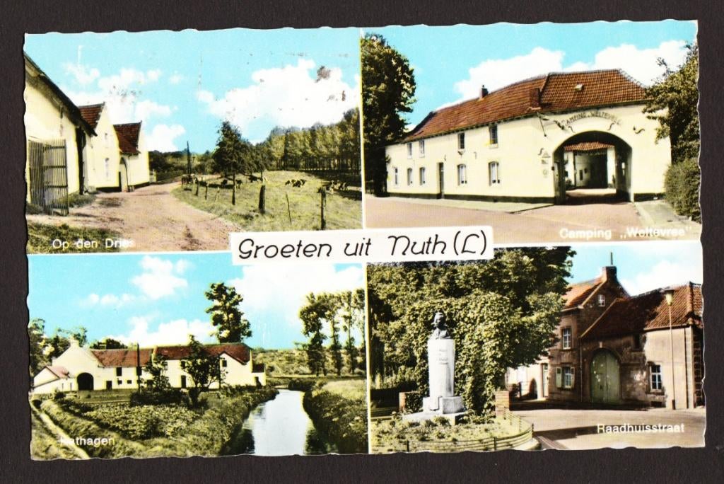 Groeten uit Nuth (nabij Hoensbroek en Wijnandsrade), Verzamelen, Ansichtkaarten | Nederland, Verzenden, 1960 tot 1980, Gelopen