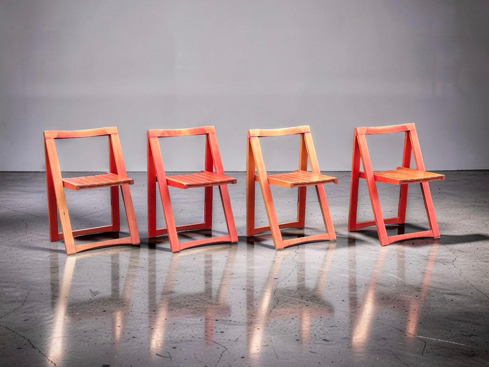 Set van 4 Trieste klapstoelen - Aldo Jacober voor Bazzani, Ophalen of Verzenden