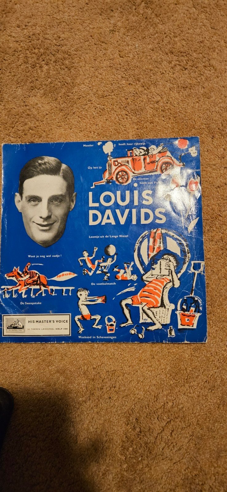 Louis Davids - 33 toeren plaat de onvergetelijke, LP, Gebruikt, Overige genres, Ophalen of Verzenden