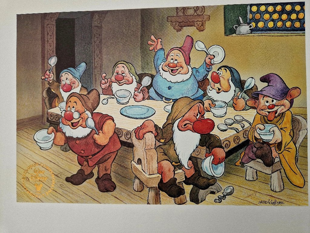 Walt Disney  Authentieke herdenkingslithografie 1994+1995, Ophalen of Verzenden, Overige figuren, Zo goed als nieuw, Overige typen