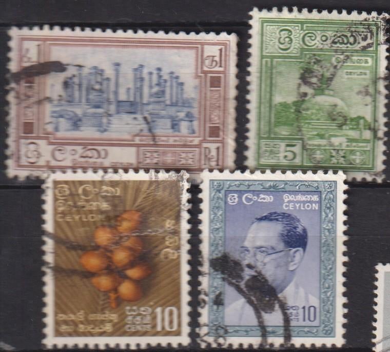 Ceylon Diverse zegels, Verzenden, Gestempeld, Overige thema's