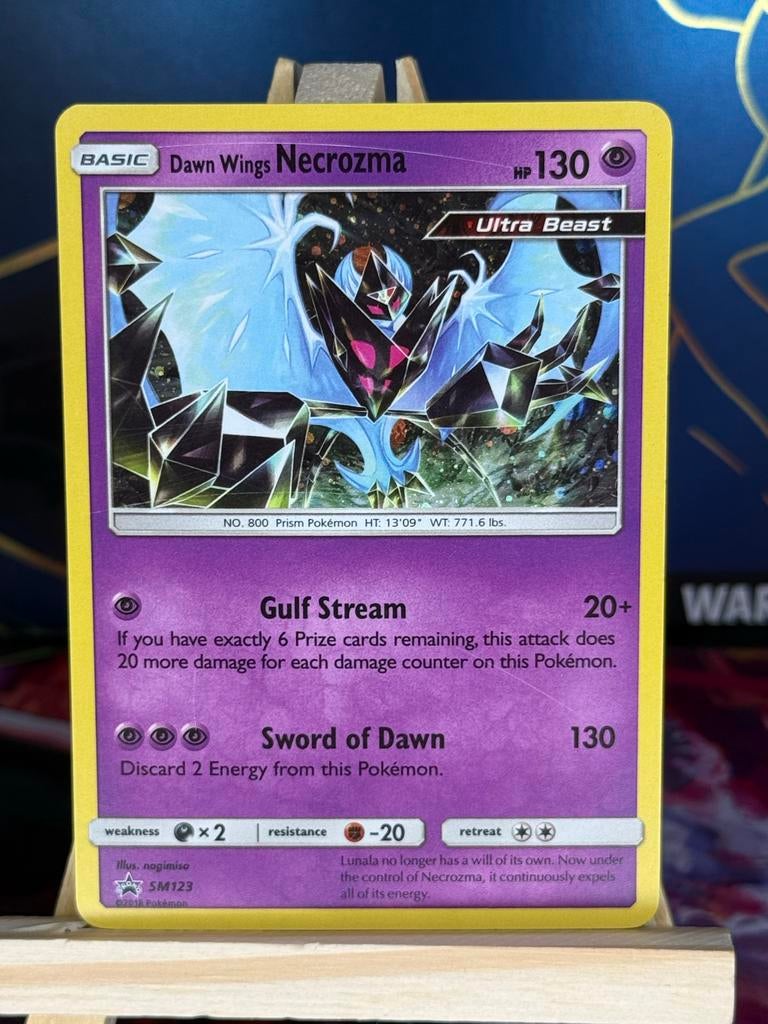 Necrozma SM123 Pokemon Kaart - Dawn Wings Ultra Beast, Ophalen of Verzenden, Zo goed als nieuw, Losse kaart