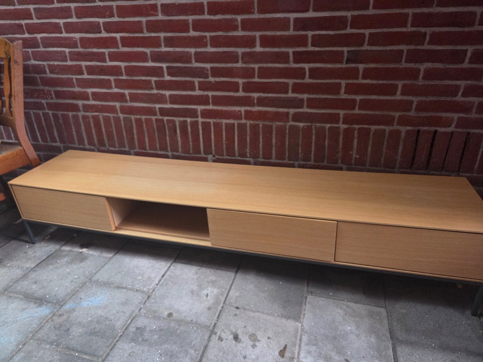 Modern TV-meubel/dressoir met lades en open vak, Ophalen