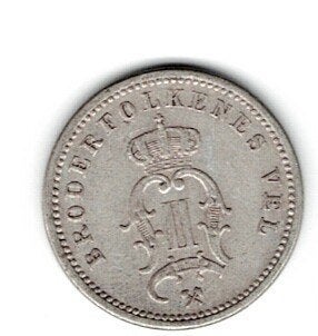 23-1719 Noorwegen 10 ore 1897, Verzenden, Overige landen, Losse munt, Zilver