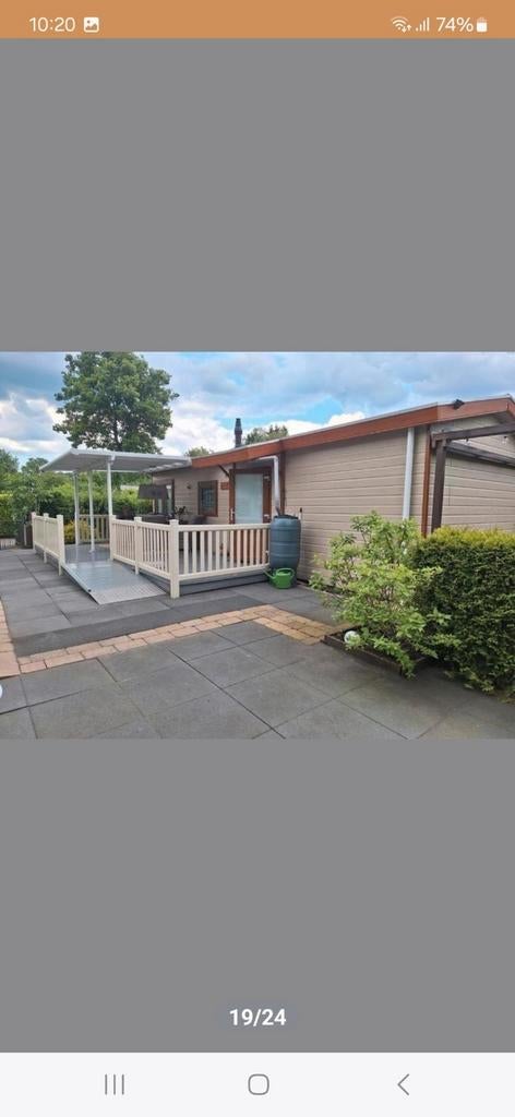 Mooi chalet met eigen grond in Voorthuizen, Tuin en Terras, Schuttingen, Hout, 1 tot 2 meter, Minder dan 3 meter, Ophalen of Verzenden