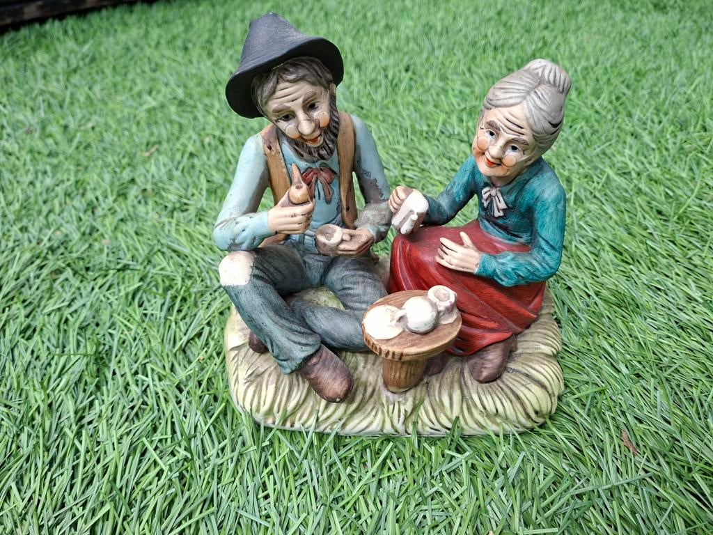 Oud echtpaar beeldje - Vintage decoratie, Ophalen of Verzenden