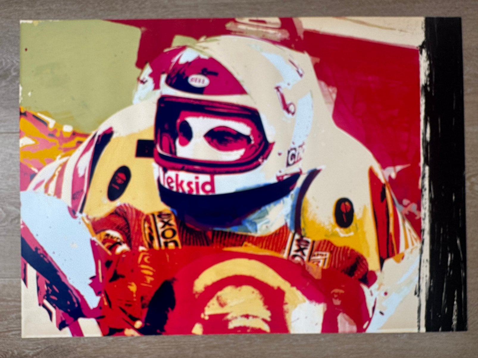 Zeefdruk Popart Carlos Reutemann Scuderia Ferrari, Ophalen of Verzenden, Sport, Zeefdruk