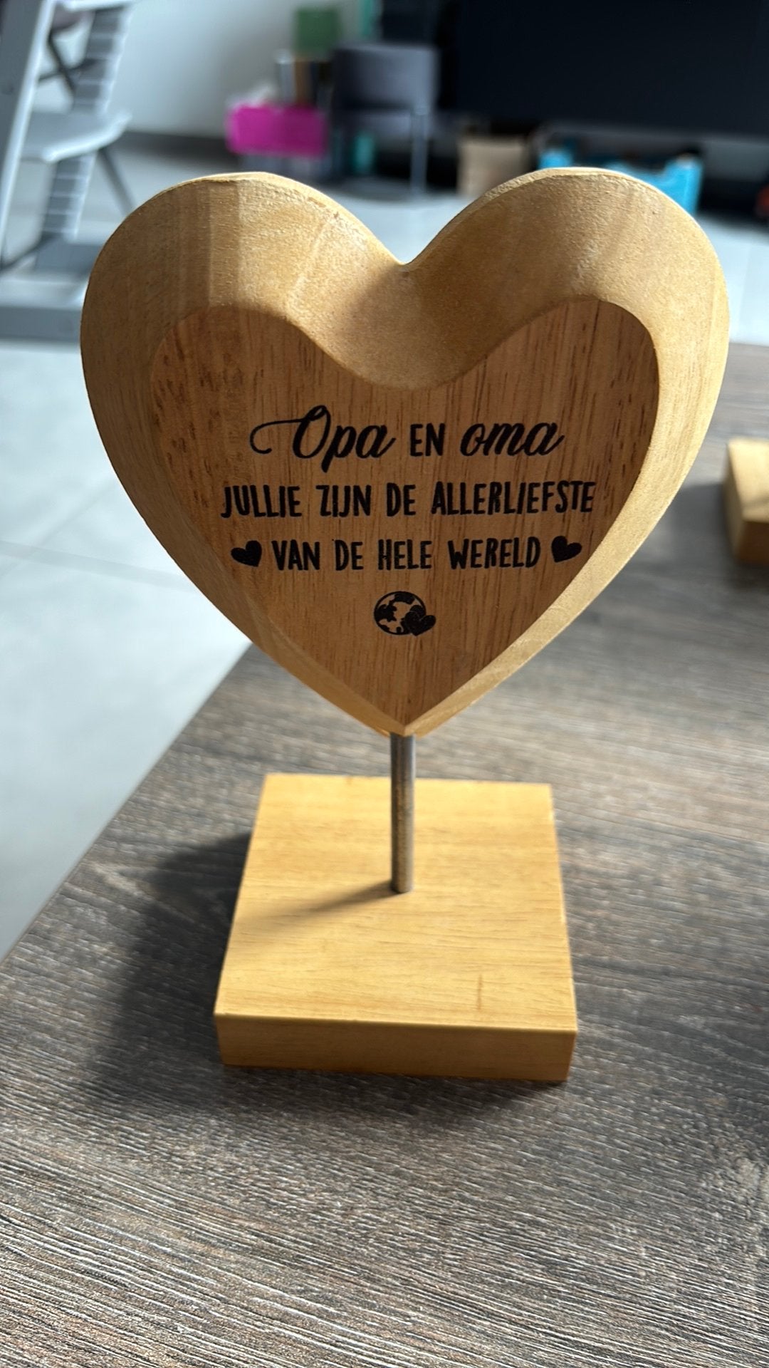 Hartje opa en oma, Ophalen of Verzenden, Nieuw, Hout