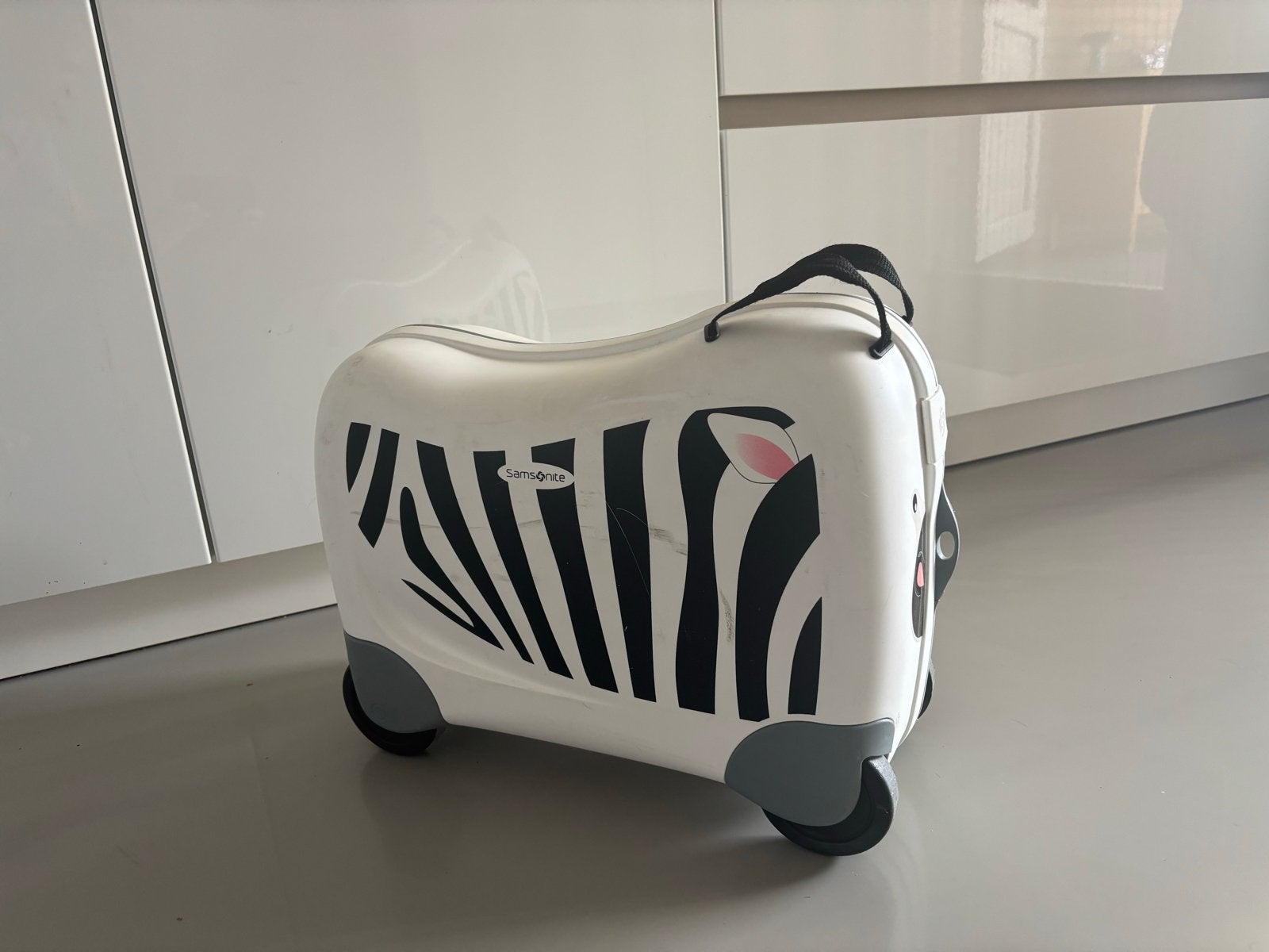 Samsonite Dream Rider kinderkoffer Zebra, Wieltjes, Gebruikt, Hard kunststof, Minder dan 50 cm