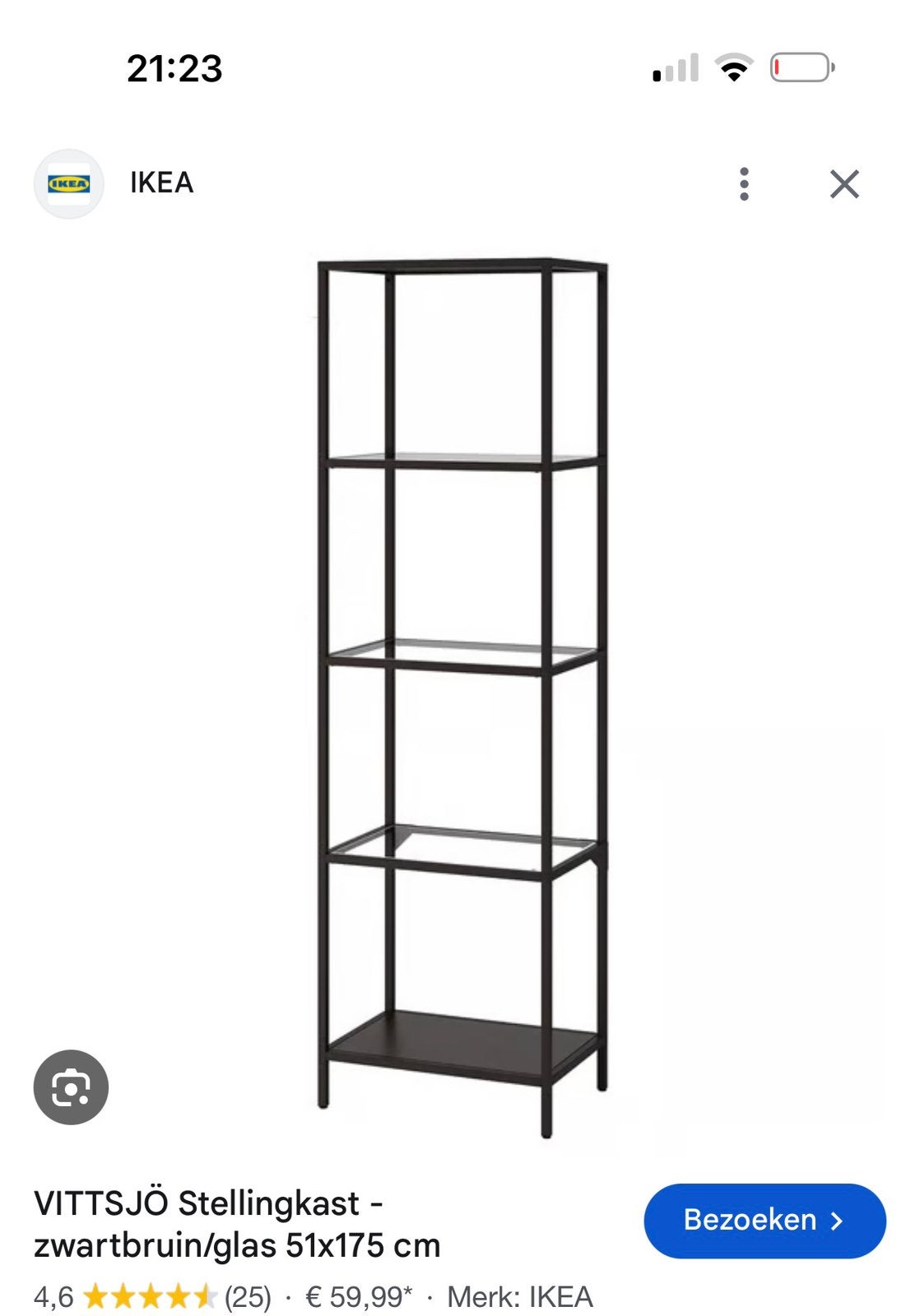 Ikea vittsjo kast, Ophalen, Zo goed als nieuw