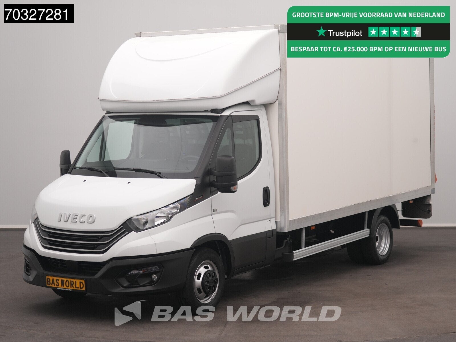 Iveco Daily 35C16 3.0L Laadklep Zijdeur Bakwagen Dubbellucht, Stof, Gebruikt, Euro 6, 4 cilinders