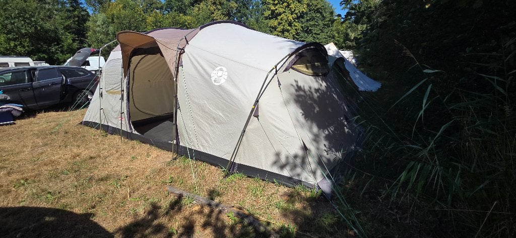 Coleman Mackenzie Cabin 6 kuiptent met luifel en vloerkleed, Ophalen, Gebruikt, Tot en met 6